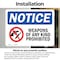 Signmission Weapons Of Any Kind Prohibited OSHA Notice Sign, Vinyl Decal, 10in W x 7in L, 2PK OS-2PACK-NS-D-710-L-16896 - alternate 2